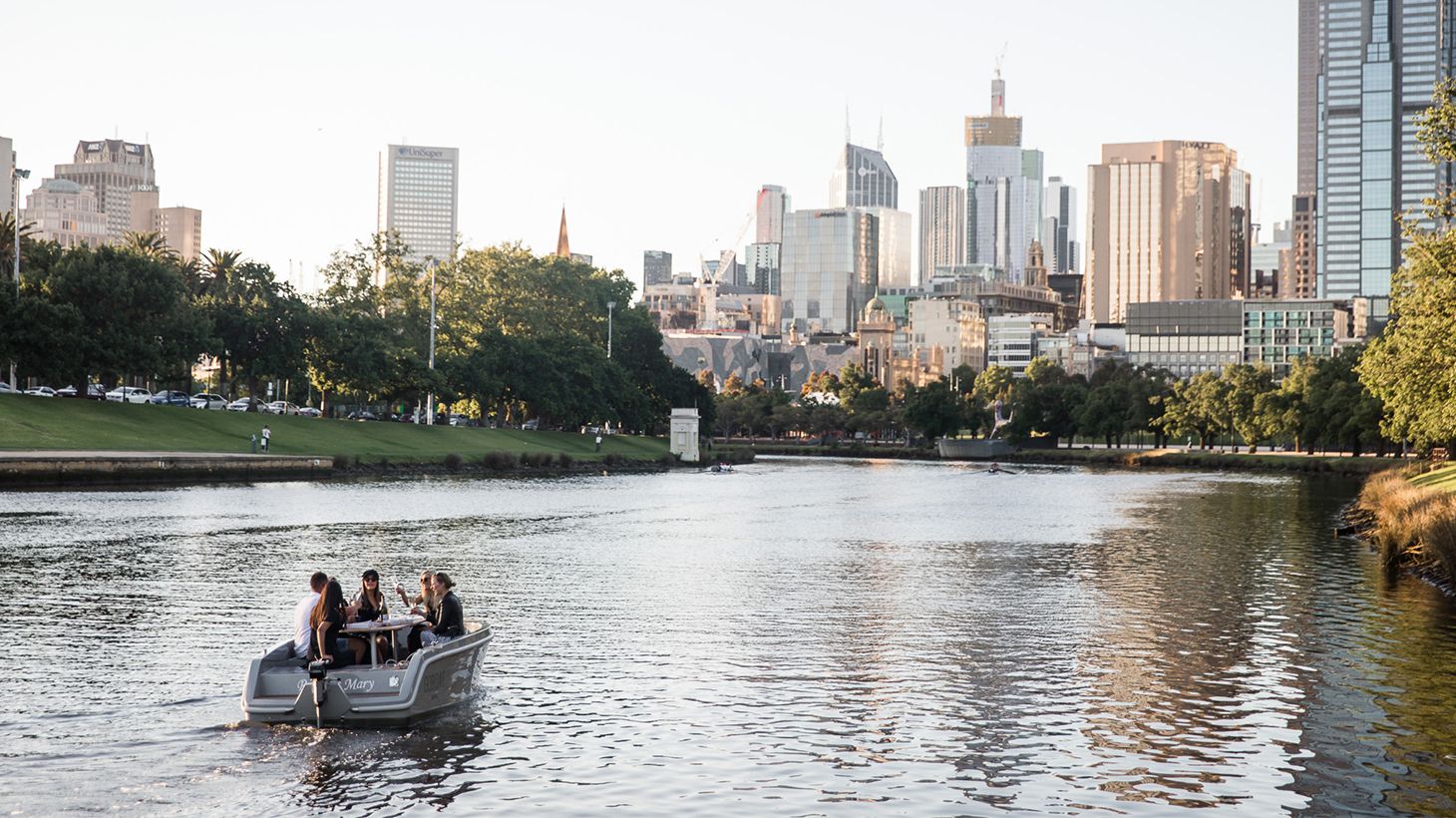 One-Hour Captain Your Own Electric Boat Experience Down the Yarra River for Up to Eight People 1
