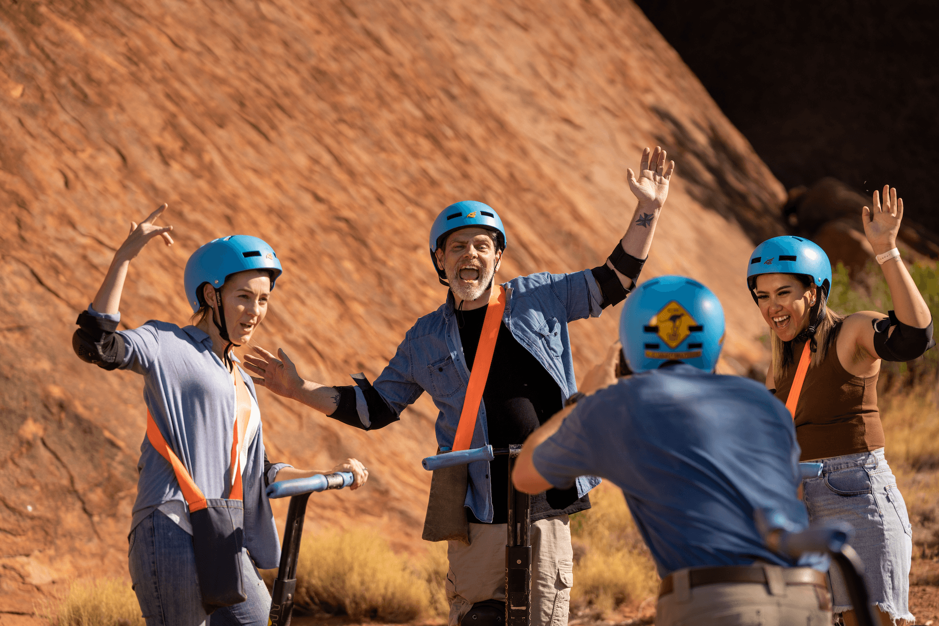 Four-Hour Morning Tour at Uluru with Segway Experience & Guided Walk along Kuniya & Mala Walk