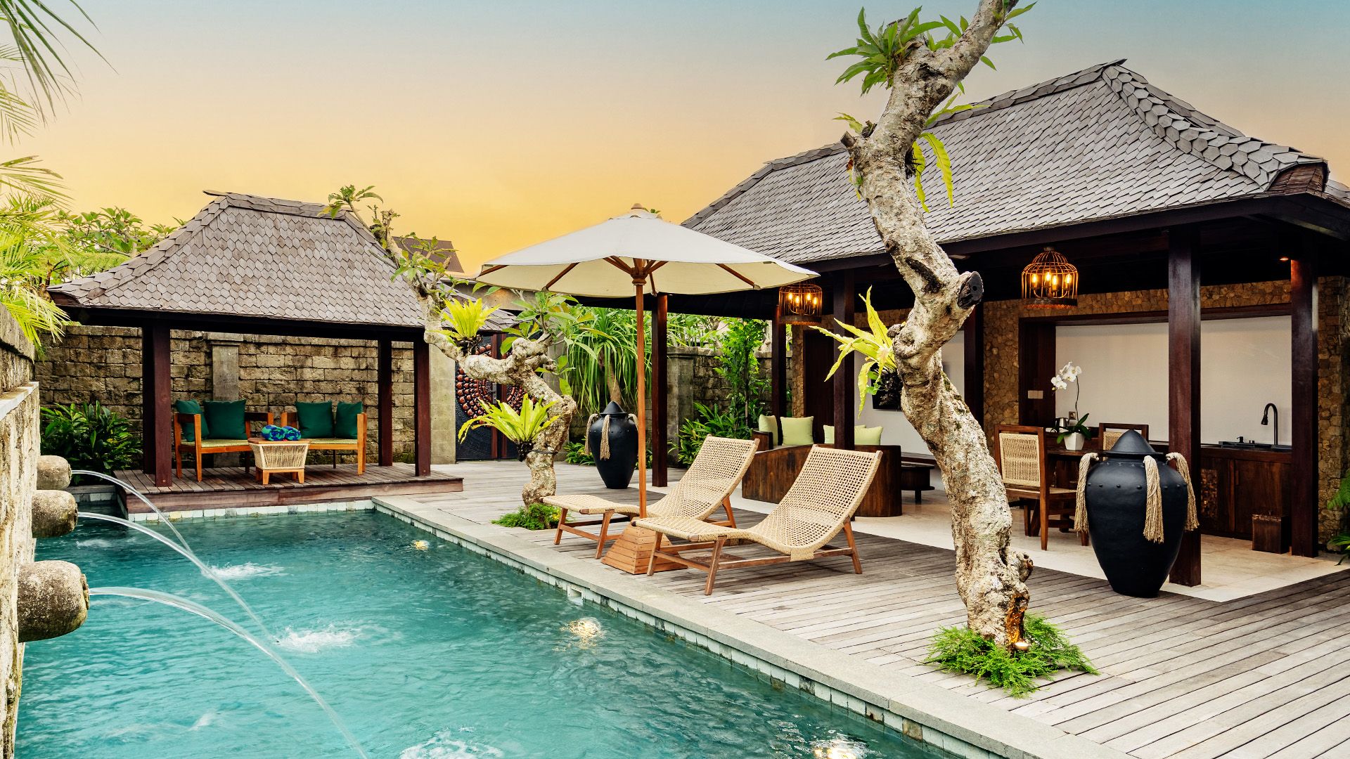 Ubud Private Pool Villa Stay with Daily Breakfast, Nightly Dinner & Cocktails