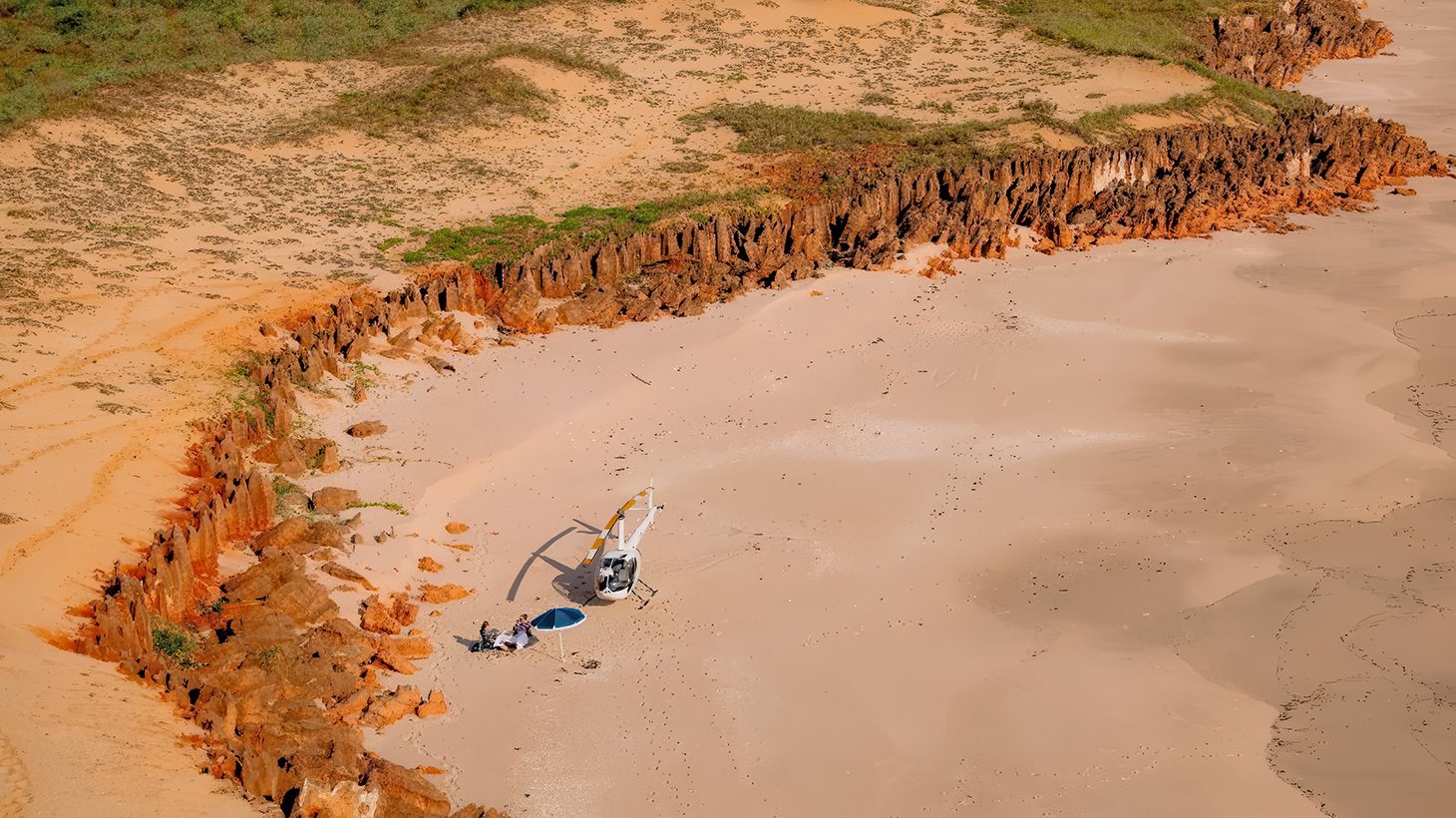 Romantic 45-Minute Private Helicopter Flight with Gourmet Beach Picnic & Drinks