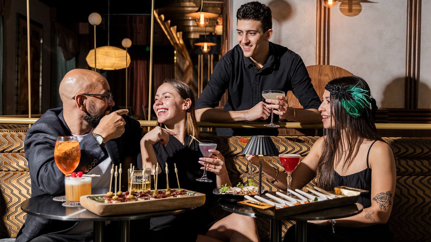 Two-Hour Free-Flow Cocktails with Grazing Board or Gourmet Sliders for Two or Four People