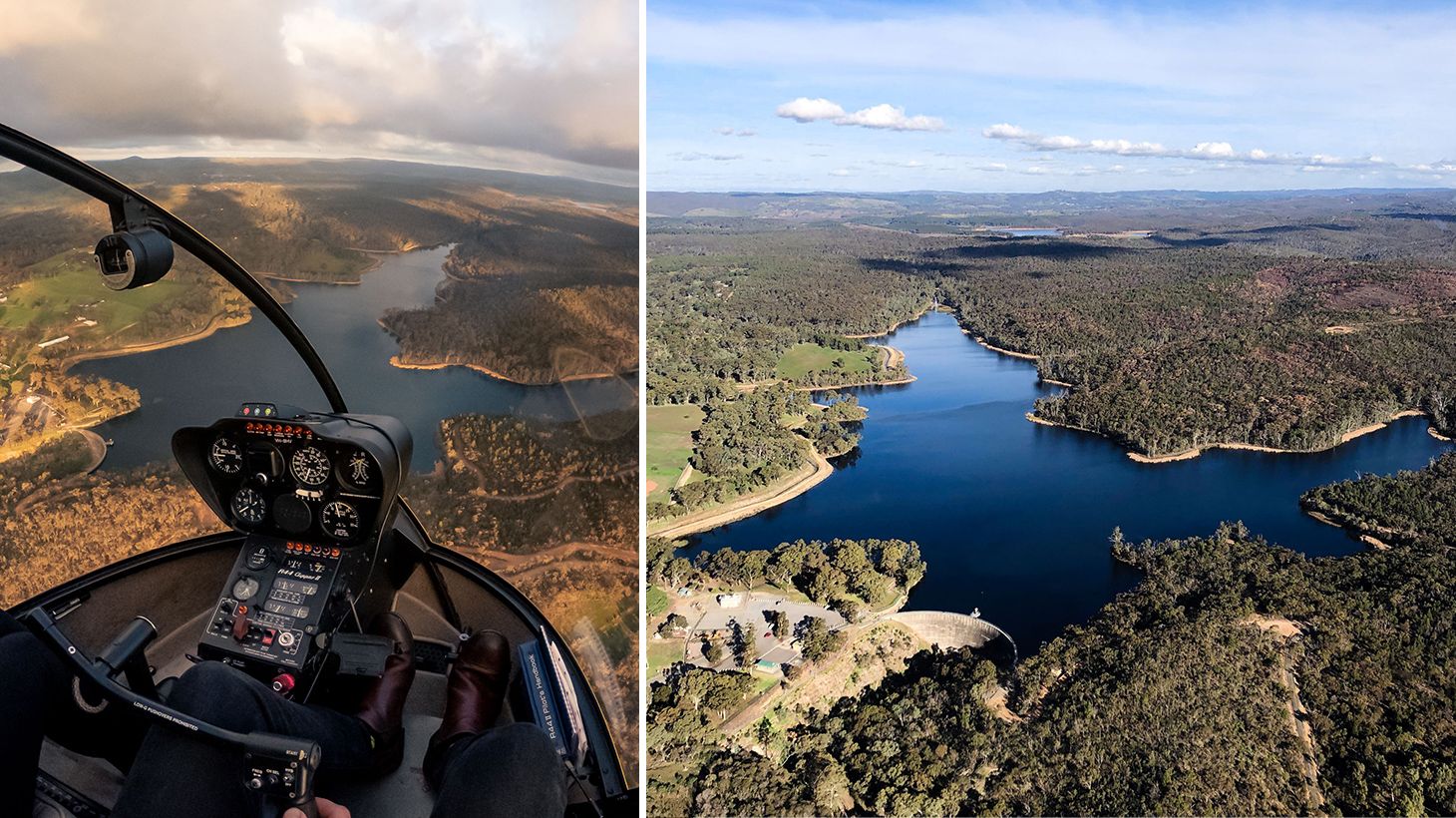See the Southern Barossa Valley & Reservoirs on a 15-Minute Private Helicopter Flight with Pilot Commentary 2