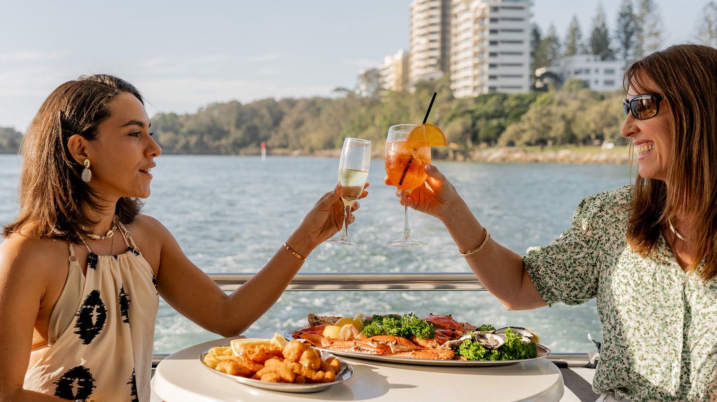 90-Minute Seafood Lunch Cruise with Mooloolaba Harbour, River & Canal Views