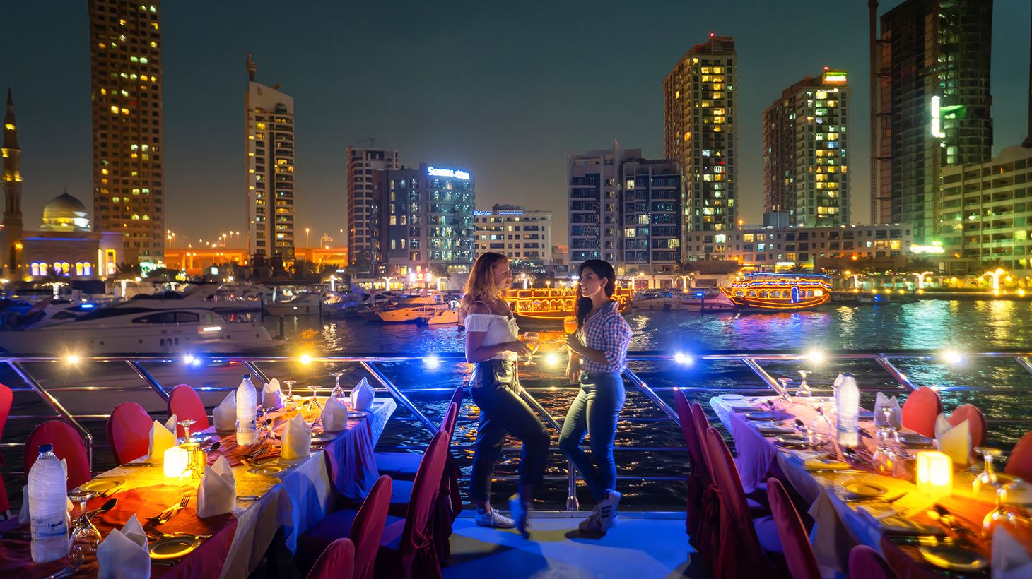 Two-Hour Scenic Dubai Marina Evening Dhow Cruise with an International Buffet Dinner & Hotel Transfers 2