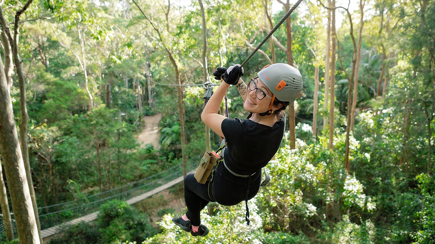 Take on Zipline & High Ropes Courses at The TreeTop Challenge at Thunderbird Park