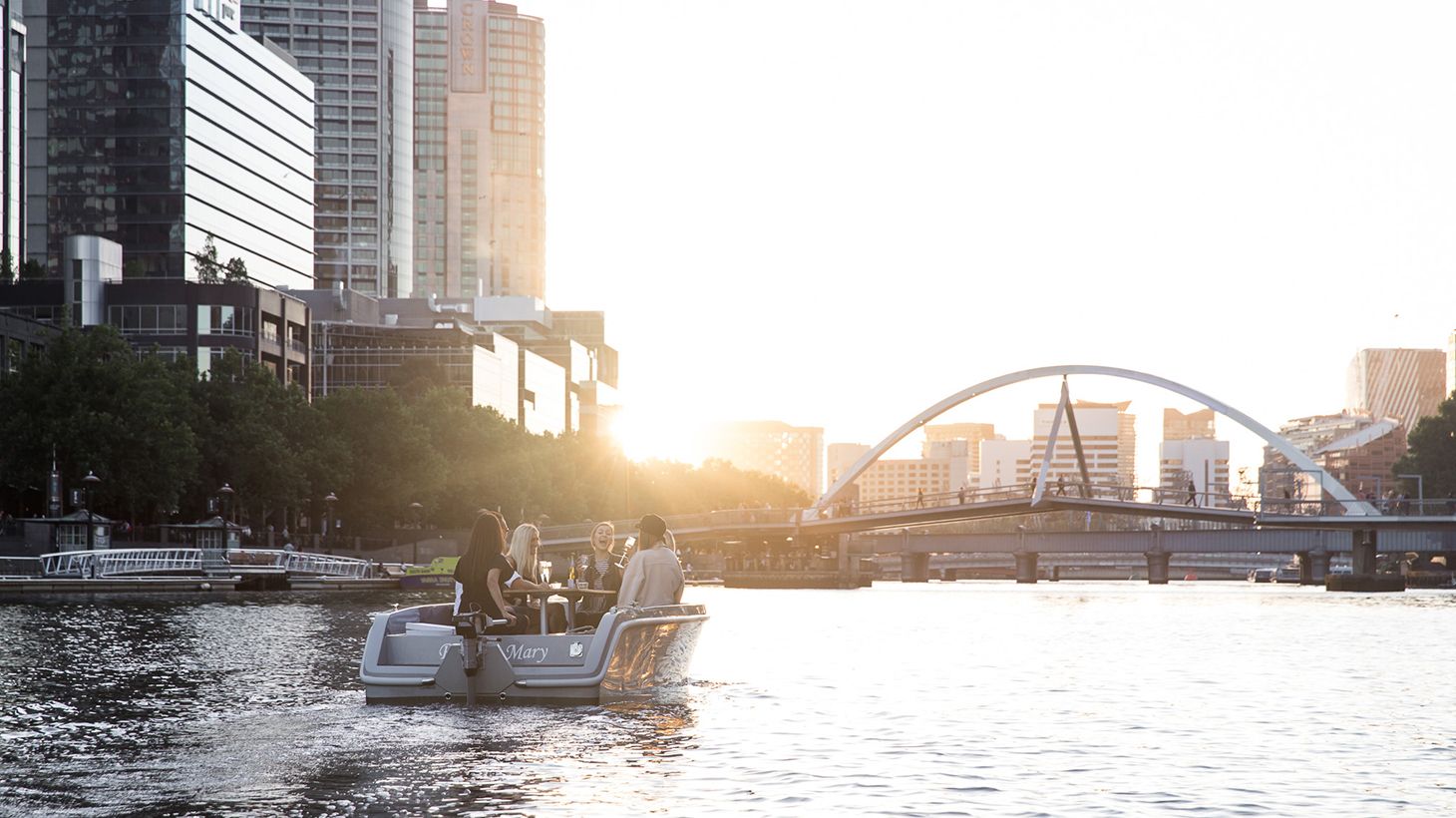 One-Hour Captain Your Own Electric Boat Experience Down the Yarra River for Up to Eight People 3