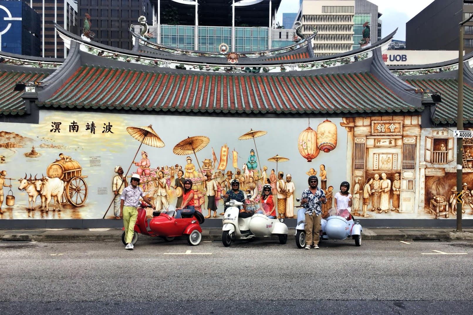 Singapore: Historische Touren mit Vespa-Beiwagen