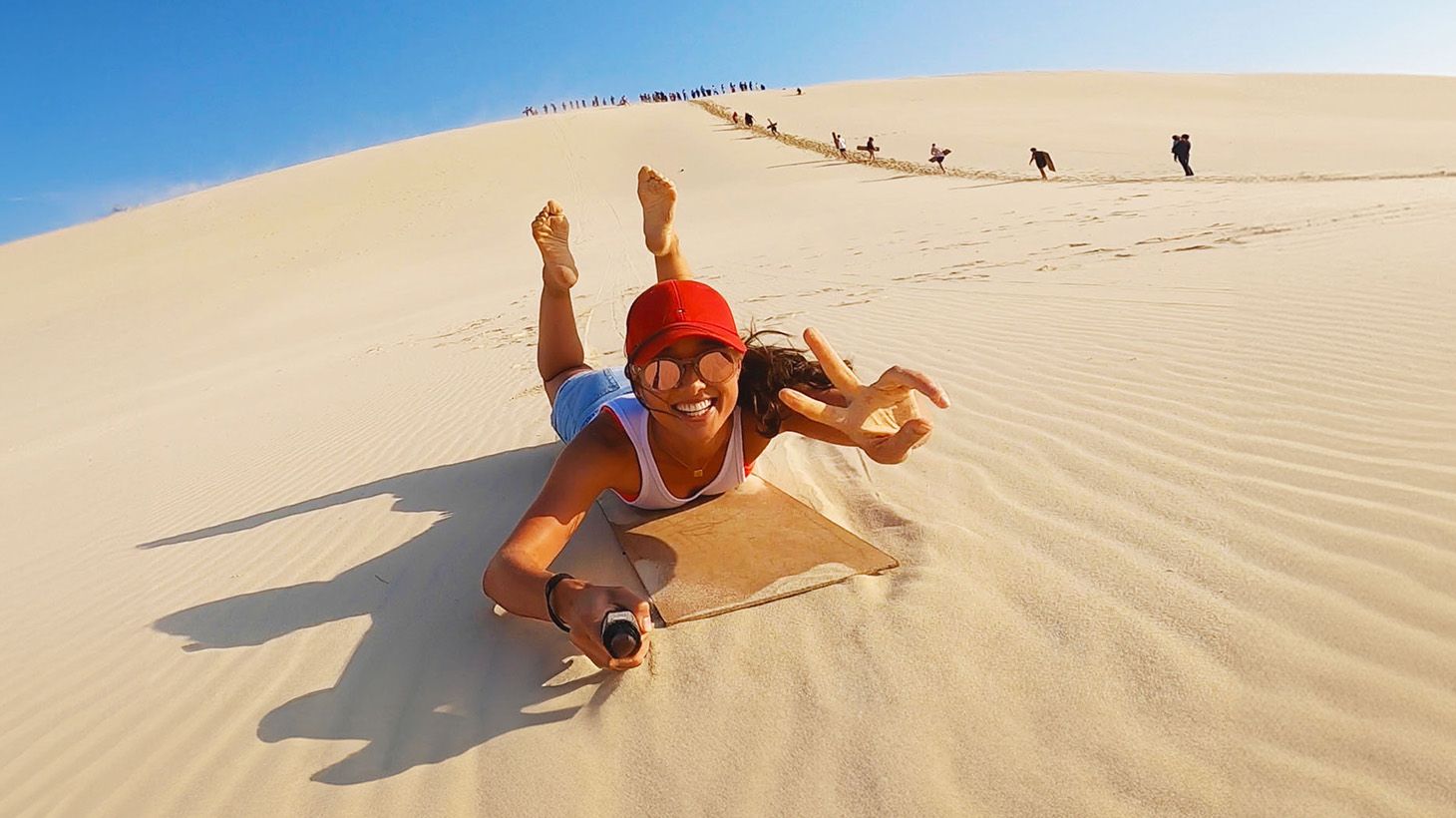 Official Tangalooma™ Day Cruise: with 4WD Desert Safari, Sand Tobogganing, Lunch & Resort Access