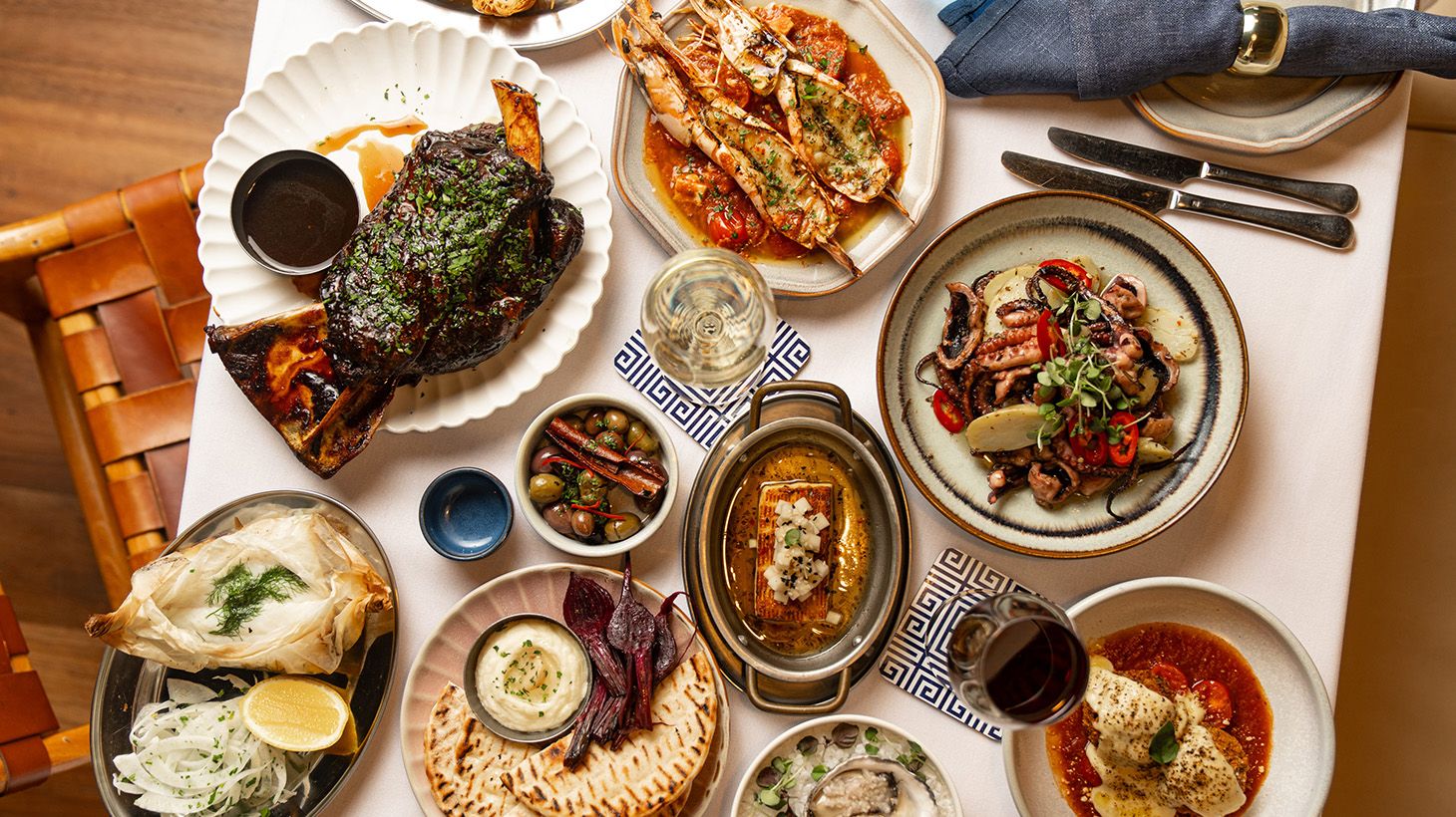 Three-Course Modern Greek Feast with Glass of Wine or Beer for Two at Jimmy's Kitchen