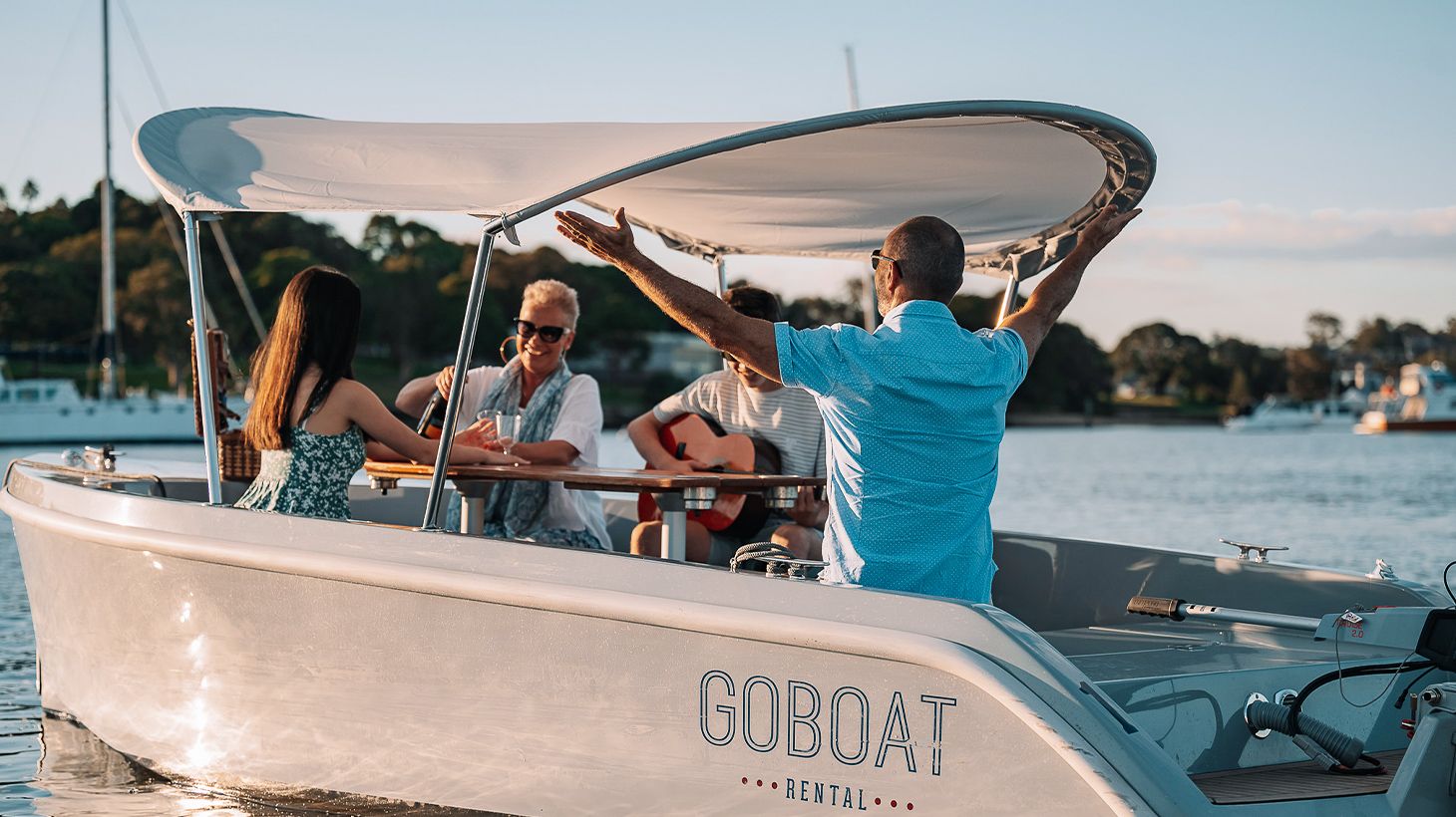 Three-Hour Eco-Friendly Boat Hire with Built-in Picnic Table for Up to Eight People 3