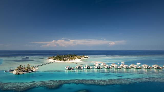 Aerial view of Rah Gili Maldives