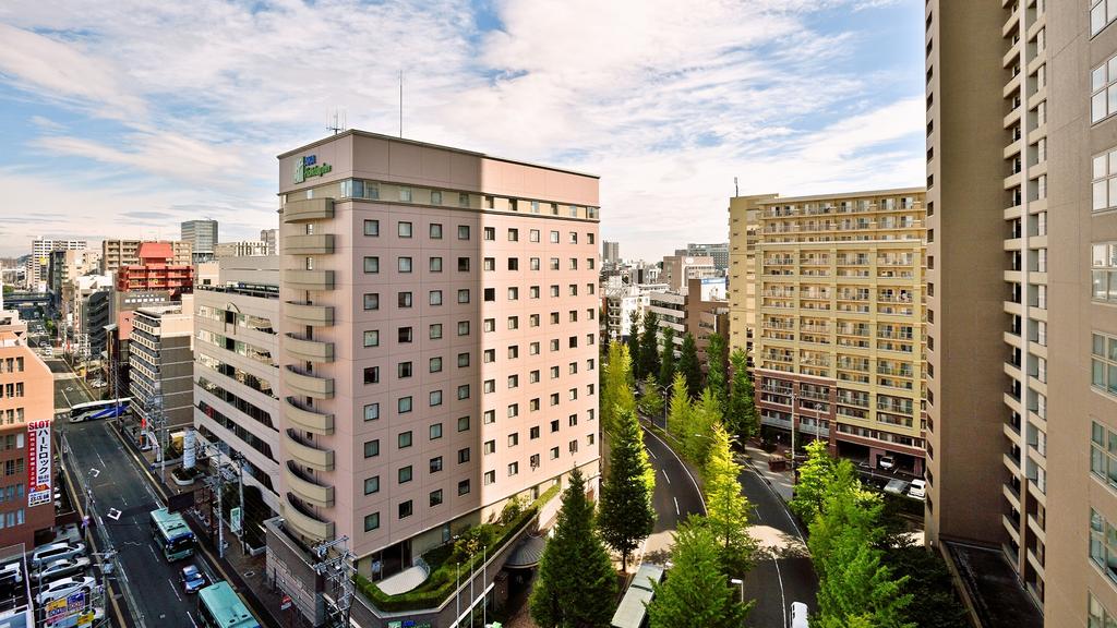 Bird's-eye view of ANA Holiday Inn Sendai near JR Sendai Station.