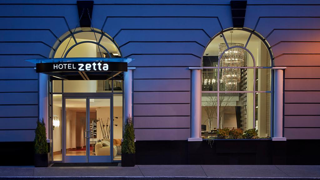 Entrance of Hotel Zetta in San Francisco's SoMa district.