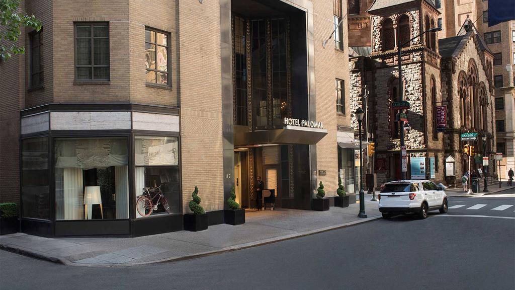 Entrance of the Kimpton Hotel Palomar Philadelphia in Center City.