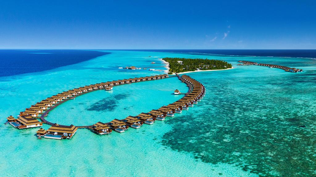 Aerial view of Pullman Maldives Maamutaa