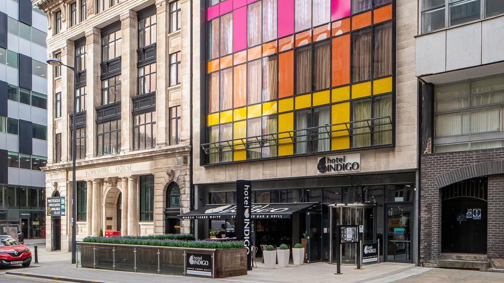 Hotel Indigo Liverpool with colourful facade near Albert Dock.
