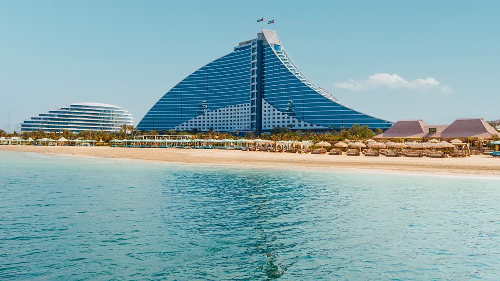 View of Jumeirah Beach Hotel in Dubai.