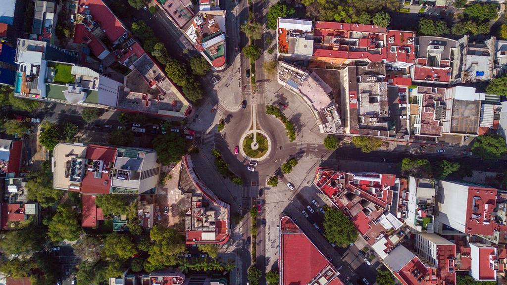 Aerial view of Pilanco neighbourhood in Mexico City.