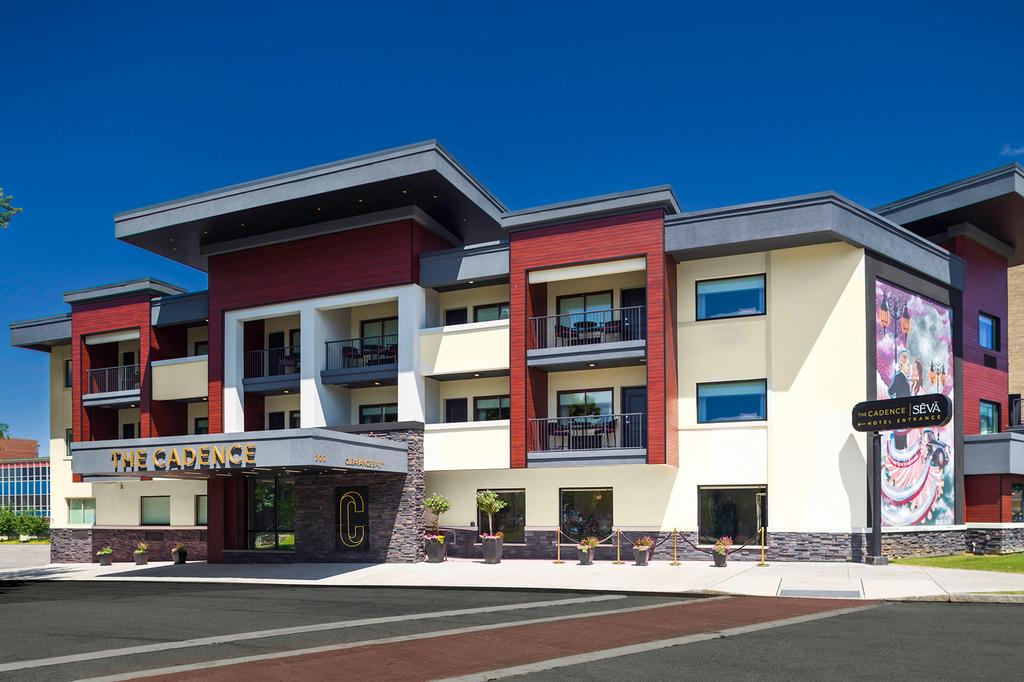 Exterior view of The Cadence hotel near Niagara Falls.