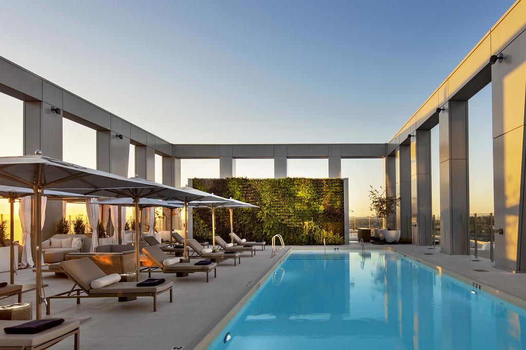 Rooftop pool at The Joseph, a Luxury Collection Hotel, Nashville with skyline views.
