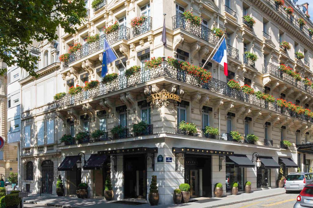 Elegant Parisian hotel with Art Deco design near the Eiffel Tower.