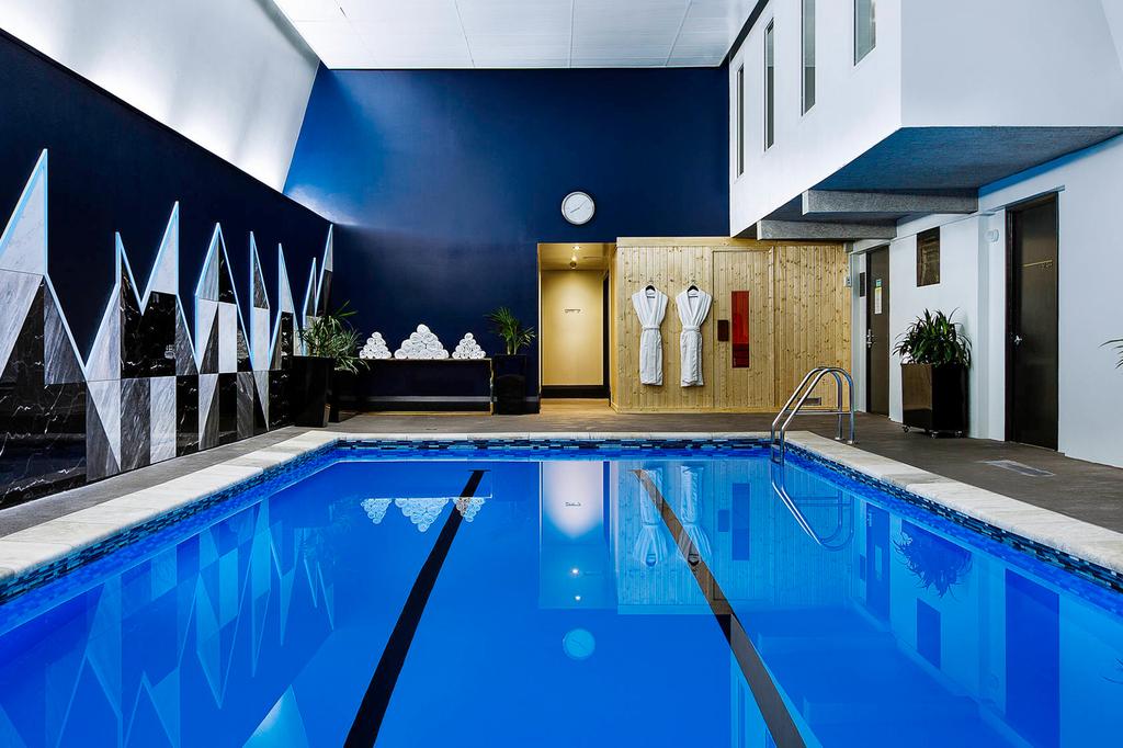 Indoor pool and sauna at Mövenpick Hotel Wellington.