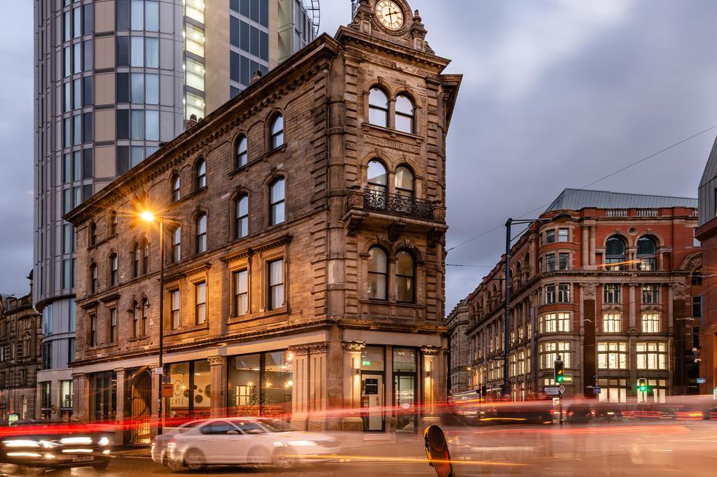 Historic red-bricked hotel near Manchester's bohemian Northern Quarter.
