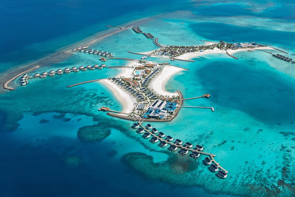 Aerial view of Centara Grand Lagoon Maldives