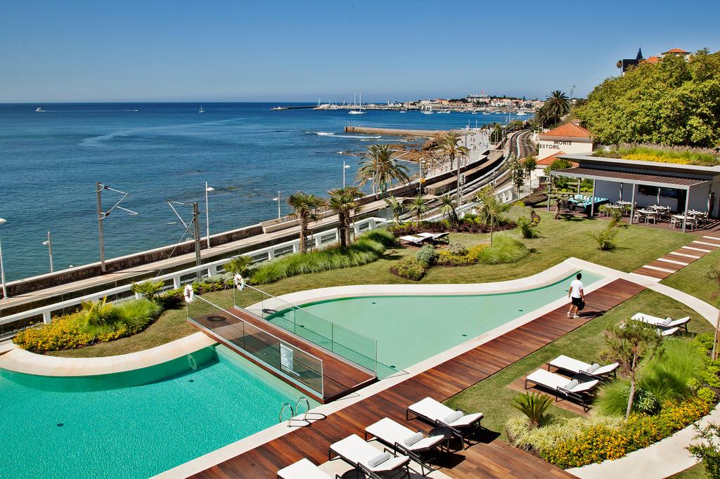 Oceanfront view from the luxurious Intercontinental Cascais Estoril hotel.