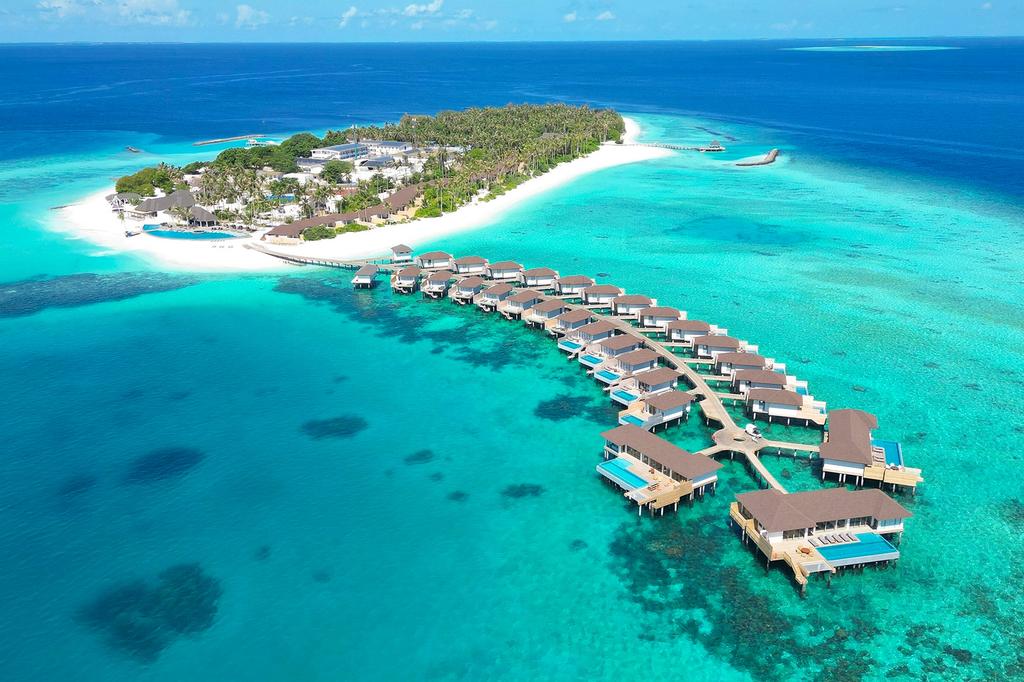 Aerial view of Avani+ Fares Maldives Resort  