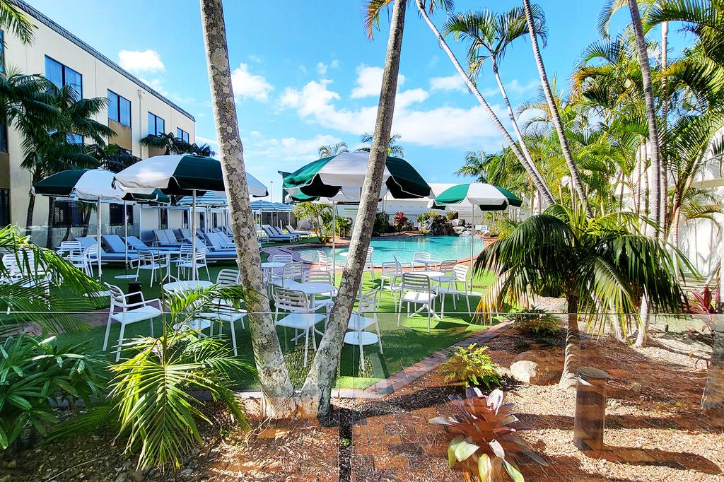 Lagoon-style pool at Mermaid Waters Hotel, Gold Coast. 