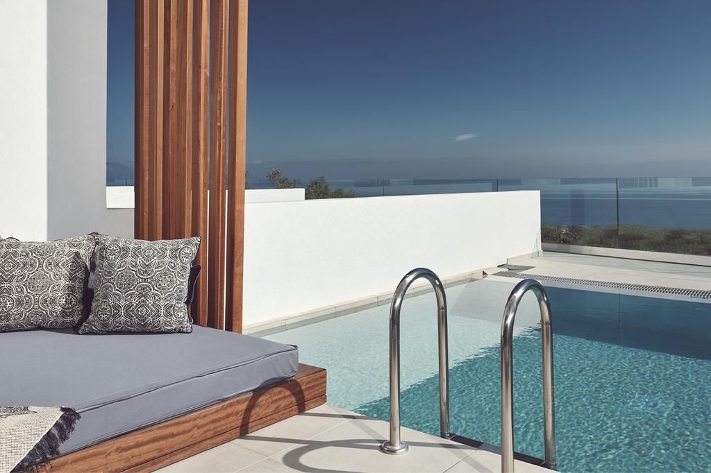 Private pool suite with ocean view on Zakynthos island. 