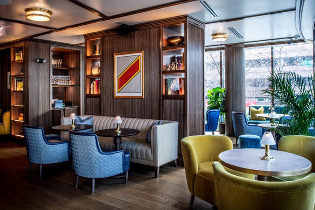 Chic and modern lounge area in The Dupont Circle Hotel.