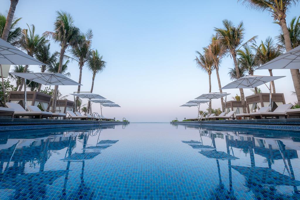 Luxurious infinity pool at beachfront resort in Vietnam, Shilla Monogram Quangnam Danang.