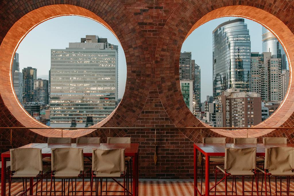 The Melbourne Eyes' showcase massive twin oculi which frame the northern view and glow softly at night. Temporarily closed 14/09 - 04/12/2025