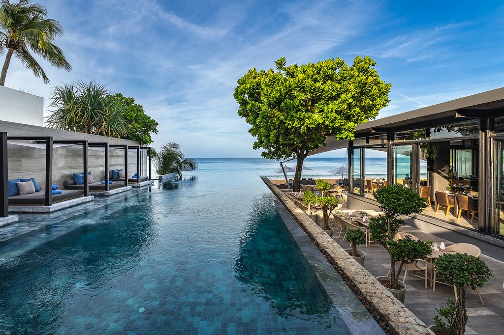 Luxury private pool villa at beachfront Aleenta Phuket Beach Resort.