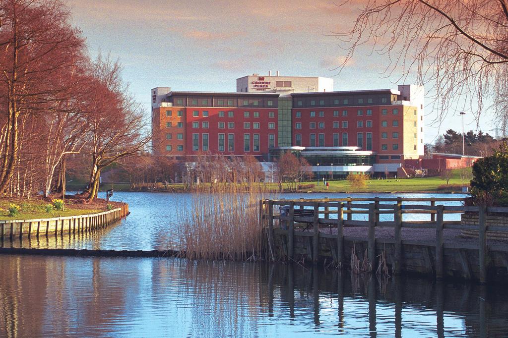 Crowne Plaza Birmingham NEC hotel by scenic Pendigo Lake.