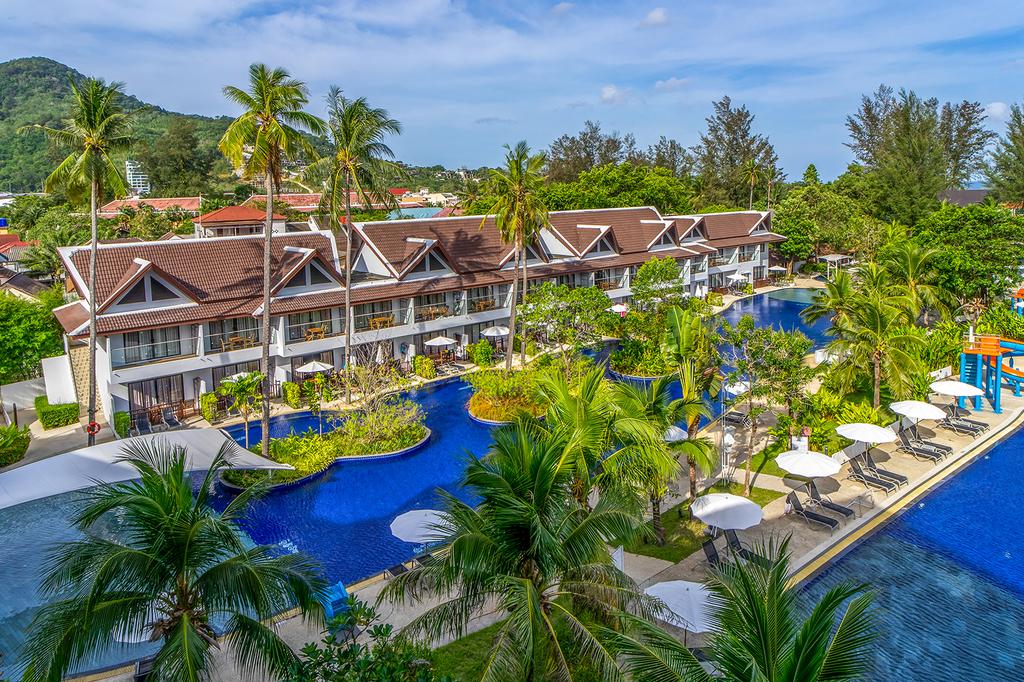 Family-friendly resort with pools and waterslides in Phuket.