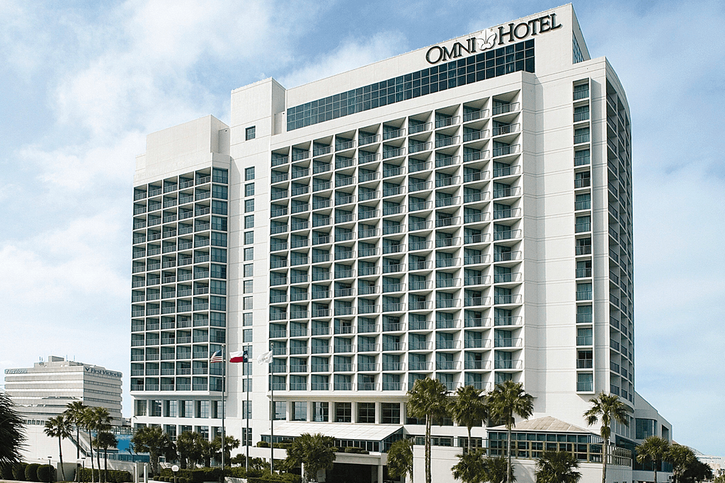 Plush waterfront hotel in Southern Texas with stunning architecture.