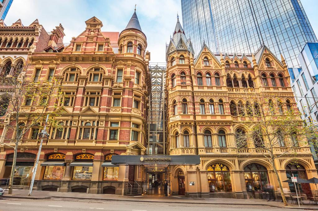 Heritage neo-Gothic facade of InterContinental Melbourne The Rialto by IHG.