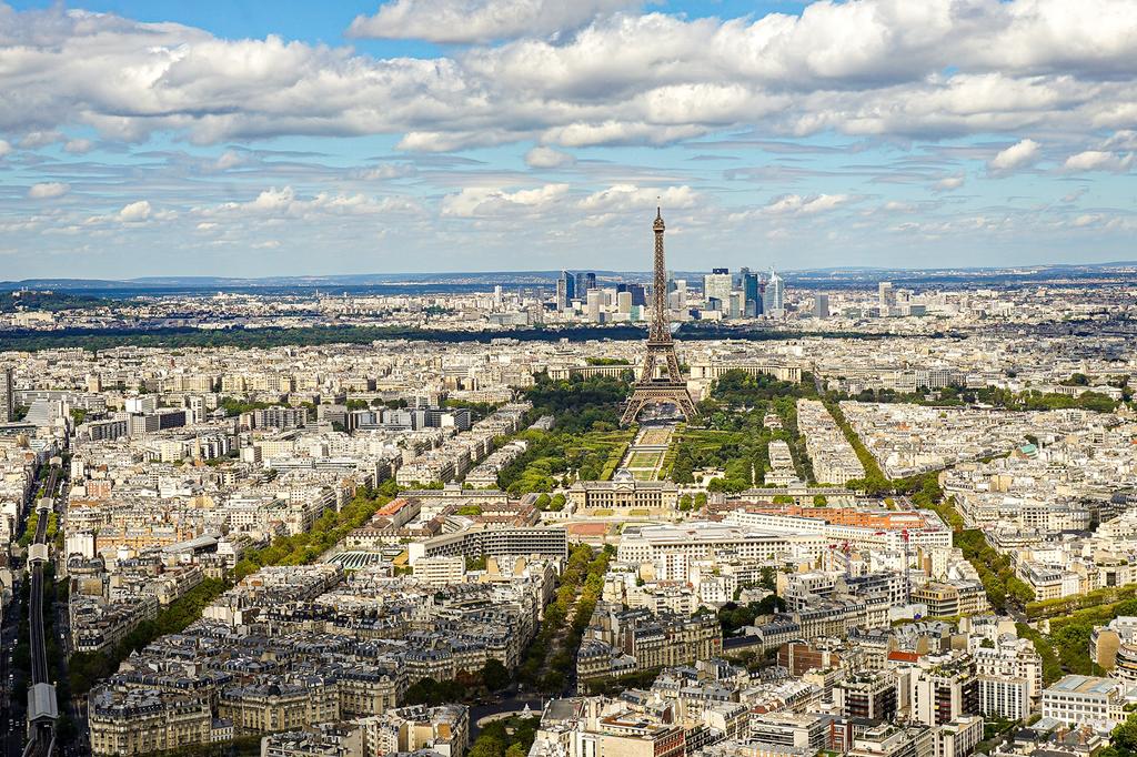 View of Paris and the Eiffel Tower from Montparnasse building