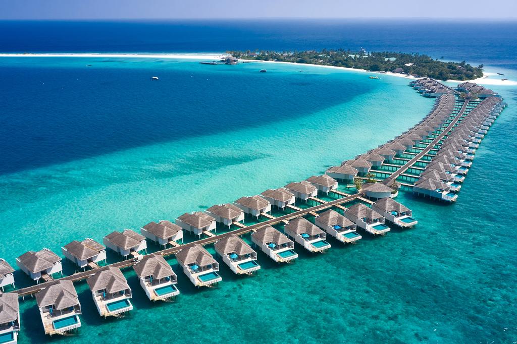 Overwater villas in the Maldives with stunning ocean views at Seaside Finolhu Baa Atoll Maldives. 
