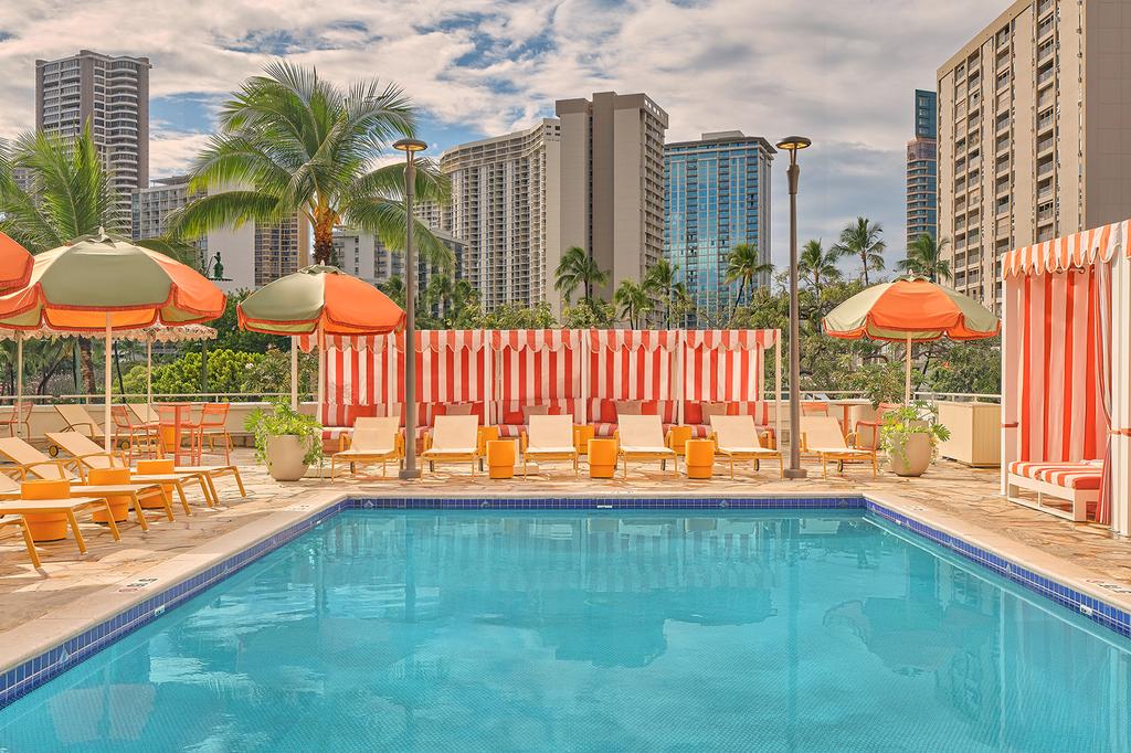 Waikiki Swim & Social Club Pool Deck at The Ambassador Hotel of Waikiki, Tapestry Collection by Hilton