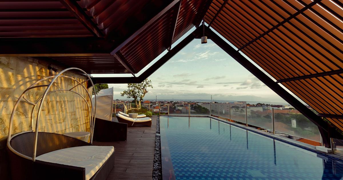 Modern Seminyak Escape near Legian Beach with Daily Breakfast & Daily Two-Hour Free-Flow Cocktails, Seminyak, Bali