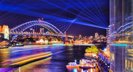 Sydney: Four-Hour VIVID Sydney Karaoke Harbour Cruise with Buffet Dinner & Bar
