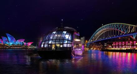 Vivid Sydney Clearview Glass Boat Dinner Cruise With Drinks