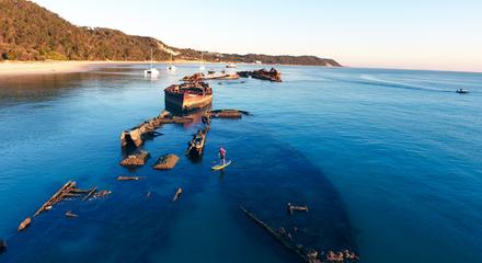 Moreton Island: Tangalooma Wrecks Adventure Tour with Three Activities & Ferry Transfers