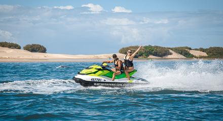 Gold Coast: Wind Off The Beaten Track on a 2.5-Hour Ultimate Jet Ski Safari with Island Stop