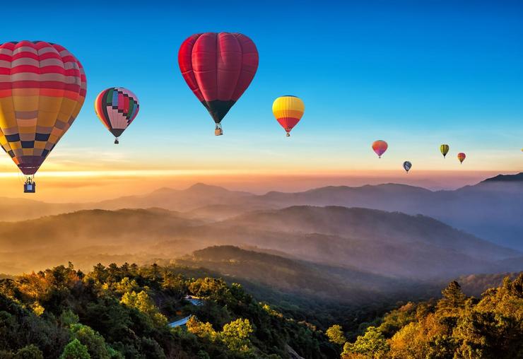 Travel prizes with hot air balloons