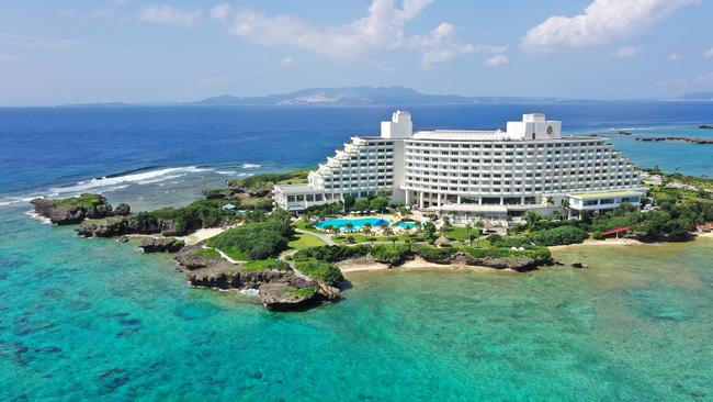 Sophisticated Okinawa Beachfront Retreat with Private Beach near Onna ...